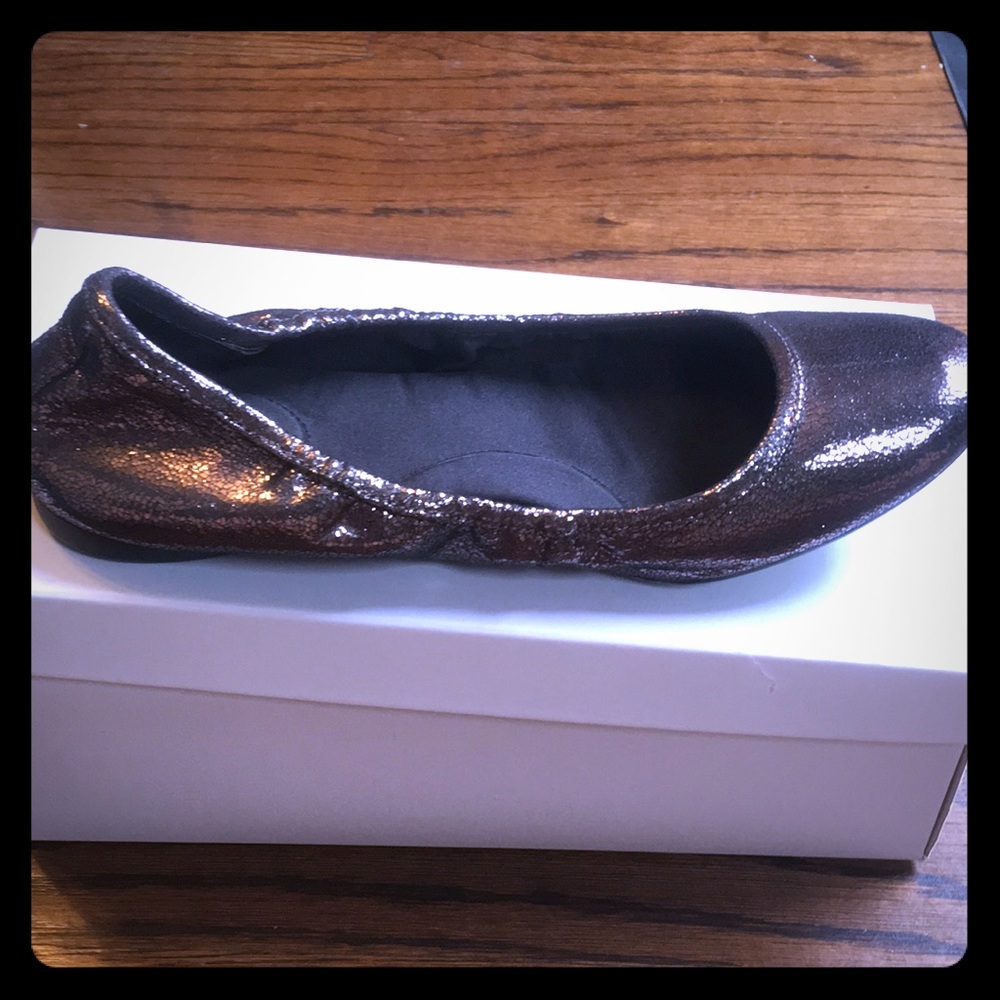 Calvin Klein Glittered gray ballet flat shoes